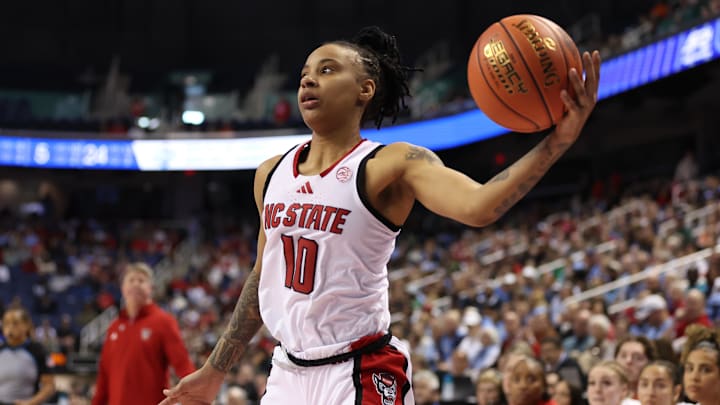 NC State Wolfpack guard Aziaha James is looking to lead her team to an upset win. NC State Wolfpack guard Aziaha James is looking to lead her team to an upset win.