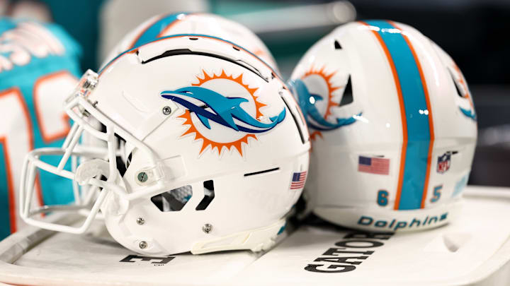 Miami Dolphins helmets