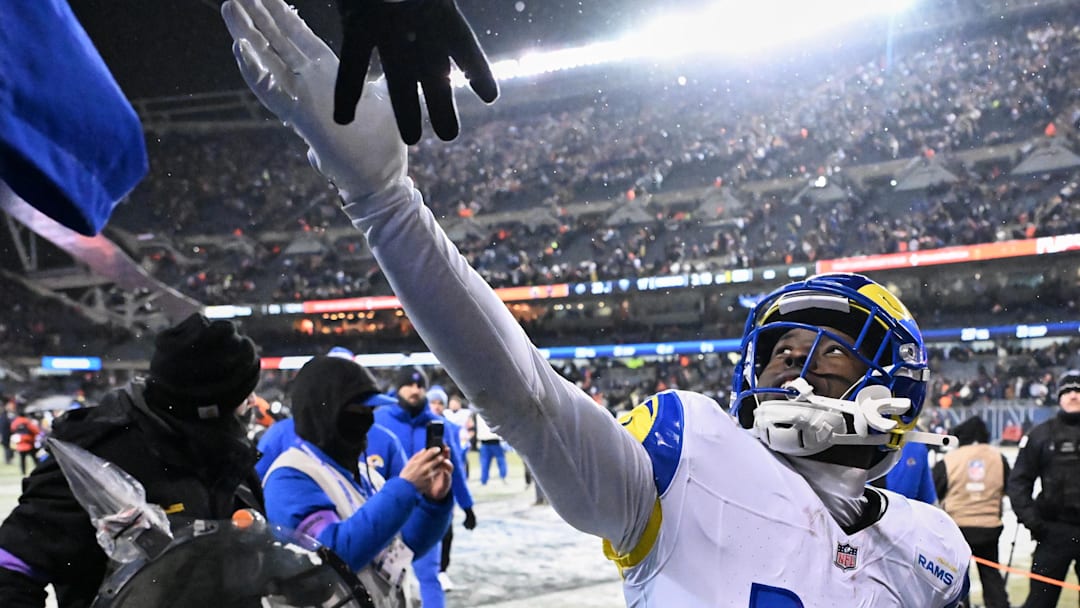 Los Angeles Rams wide receiver Xavier Smith (19). Mandatory Credit: Matt Marton-Imagn Images