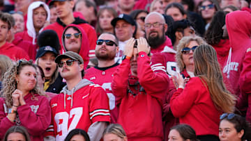An Ohio State fan reacts to a Nebraska Cornhuskers first down during the first half of the NCAA football game at Ohio Stadium in Columbus on Saturday, Oct. 26, 2024.