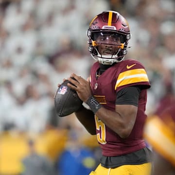 Washington Commanders quarterback Jayden Daniels.