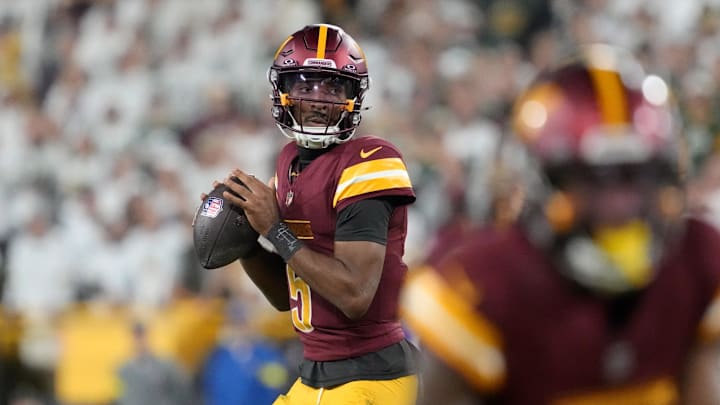 Washington Commanders quarterback Jayden Daniels. Washington Commanders quarterback Jayden Daniels.