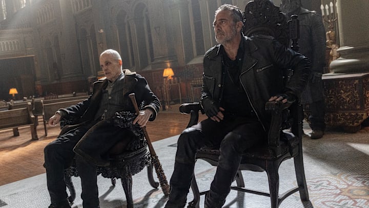 Jeffrey Dean Morgan as Negan, Zeljko Ivanek as The Croat - The Walking Dead: Dead City _ Season 2, Episode 2 - Photo Credit: Robert Clark/AMC