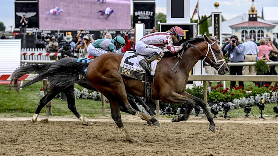 Journalism has captured the 2025 Preakness Stakes. | Tommy Gilligan-Imagn Images