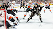 Ivan Miroshnichenko (10) takes the puck deep into Firebirds territory. The Hershey Bears hosted the Coachella Valley Firebirds Game 6 of the Calder Cup Finals at Giant Center on Monday June 24, 2024. The Bears defeated the Firebirds, 5-4 in OT to claim their 13th Calder Cup Championship and their second in a row.