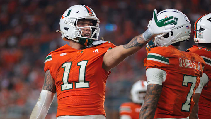 Miami Hurricanes quarterback Carson Beck