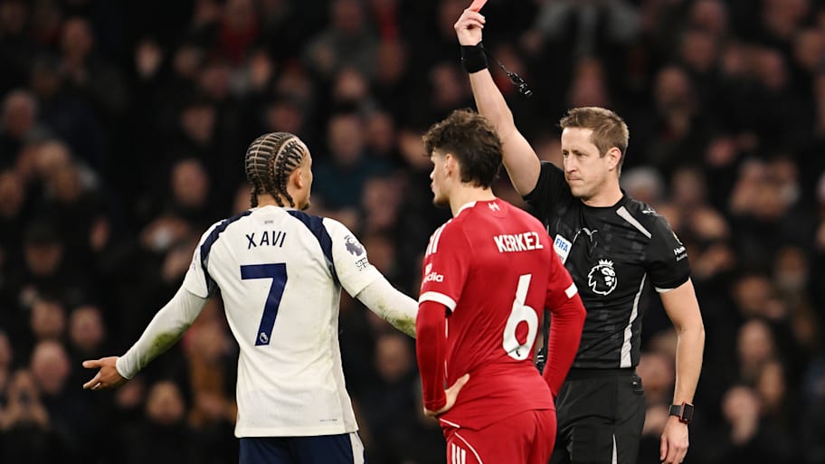 Xavi Simons (left) protesting.