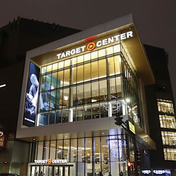 Jan 27, 2020; Minneapolis, Minnesota, USA; The Minnesota Timberwolves honor Kobe Bryant and his daughter Gianna outside the Target Center for the game against the Sacramento Kings. Mandatory Credit: Bruce Kluckhohn-Imagn Images