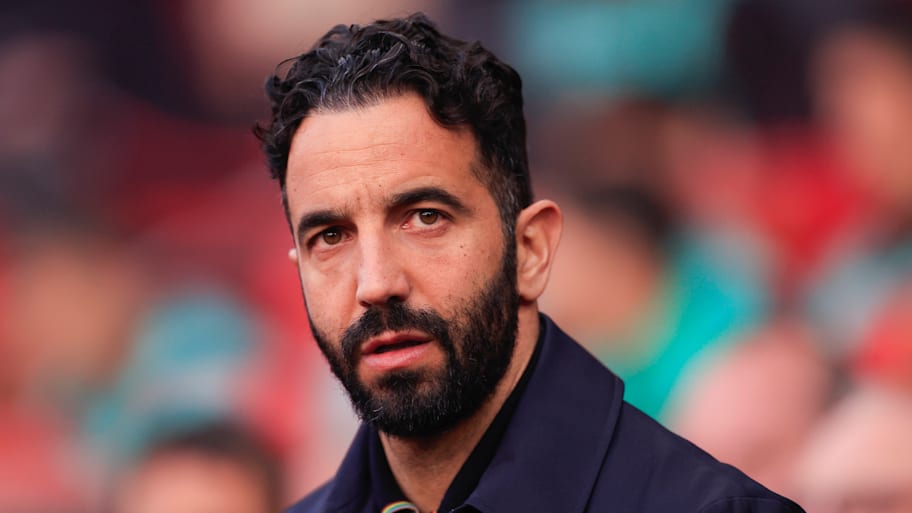 Ruben Amorim looking on as Man Utd boss.