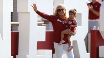 Patty Gasso holds and granddaughter Grace Gasso