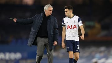 Mourinho in his last moments as Spurs manager, discussing with Reguilon - reunion on the cards? Everton v Tottenham Hotspur - Premier League