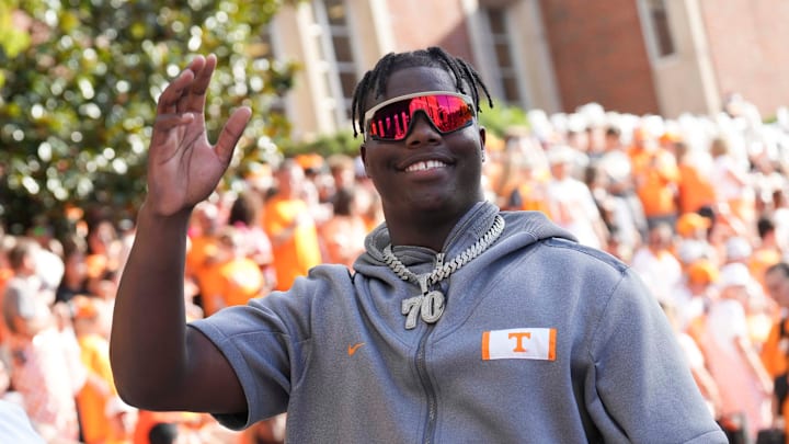 5-star Tennessee football commit David Sanders Jr. during the Vol Walk before a game between Tennessee and Kent State in Neyland Stadium, in Knoxville, Tenn., Saturday, Sept. 14, 2024.