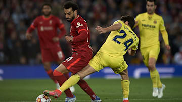 Salah in azione contro il Villarreal 