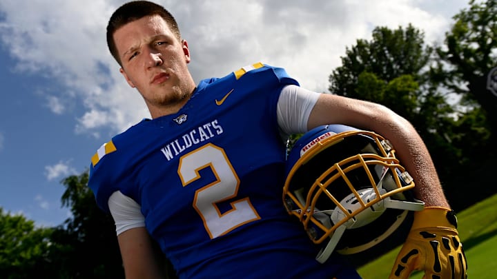 Dandy Dozen top football recruit selection for 2025 TSSAA season, Donelson Christian Academy tight end Carson Sneed Wednesday, June 19, 2025, in Nashville, Tenn. Dandy Dozen top football recruit selection for 2025 TSSAA season, Donelson Christian Academy tight end Carson Sneed Wednesday, June 19, 2025, in Nashville, Tenn.