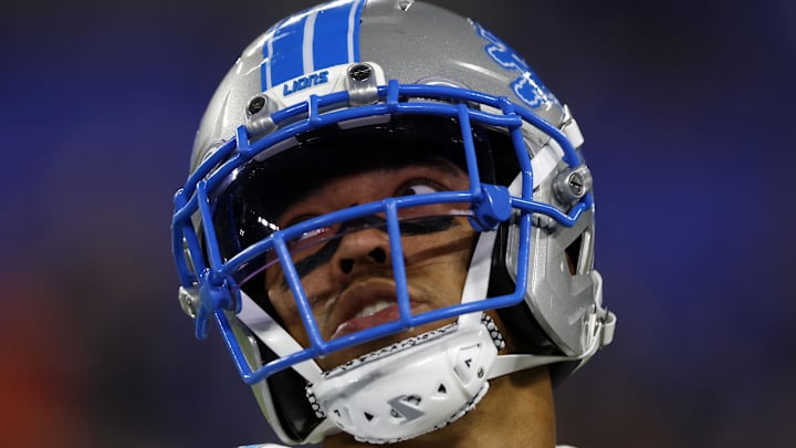 Detroit Lions wide receiver Amon-Ra St. Brown (14). Detroit Lions wide receiver Amon-Ra St. Brown (14).