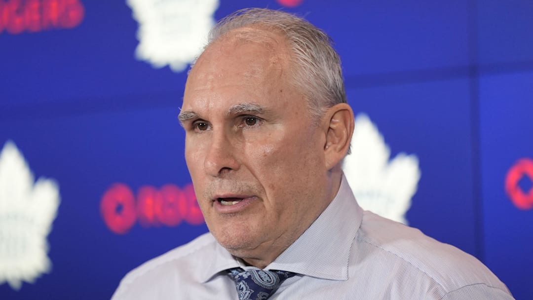 Mar 12, 2026; Toronto, Ontario, CAN; Toronto Maple Leafs head coach Craig Berube during a media conference after a win over the Anaheim Ducks at Scotiabank Arena. Mandatory Credit: John E. Sokolowski-Imagn Images
