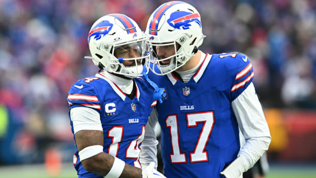 Former Bufffalo Bills receiver Stefon Diggs and quarterback Josh Allen