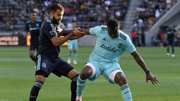 MLS teams LAFC and Seattle Sounders wear Adidas Parley kits.