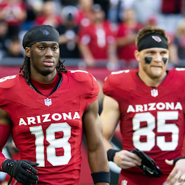 Arizona Cardinals wide receiver Marvin Harrison Jr. and tight end Trey McBride against the San Francisco 49ers.