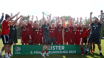 Nathalie Bischof gewann in der Saison 2018/19 die 2. Frauen-Bundesliga mit der 2. Mannschaft des FC Bayern