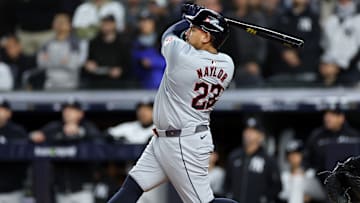 Josh Naylor enfrentó a los Yankees con el uniforme de los Guardianes, en la Serie de Campeonato de la Americana en 2024