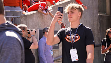 Brock Williams, Libertyville tight end, soaks up the atmosphere of the game between the Ohio State Buckeyes and Texas Longhorns at Ohio Stadium on Aug. 30, 2025.