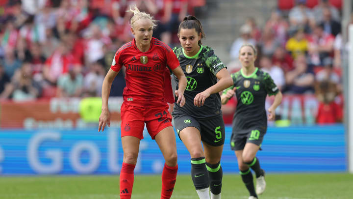 Pernille Harder (links) und Lena Oberdorf sind die teuersten Spielerinnen der Bundesliga.