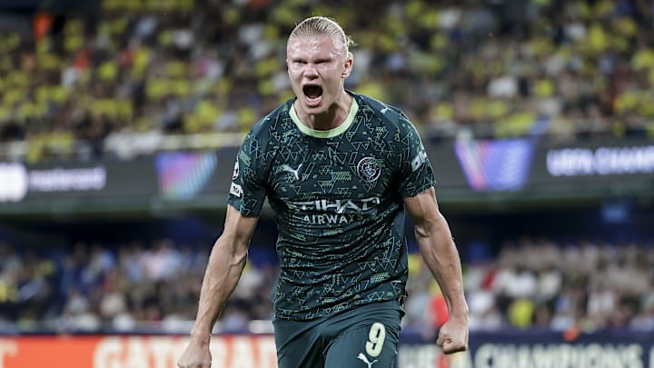 Erling Haaland lors de Villarreal - Manchester City. Erling Haaland lors de Villarreal - Manchester City.