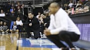 Xavier Musketeers head coach Sean Miller watches from the sideline during the second half of an NCAA tournament 