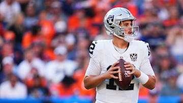 Las Vegas Raiders QB Aidan O'Connell.