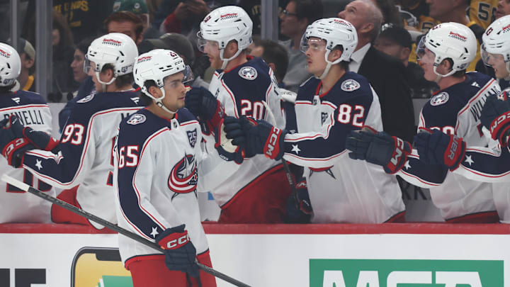 Luca Del Bel Belluz celebrates with the bench after scoring a goal