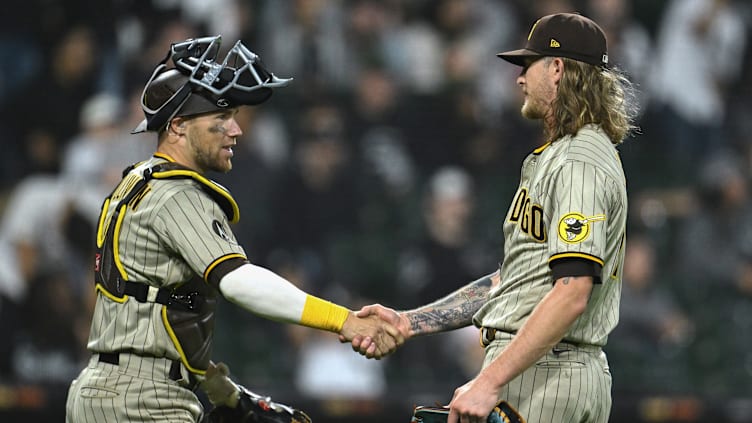 San Diego Padres closer Josh Hader after nailing down a save