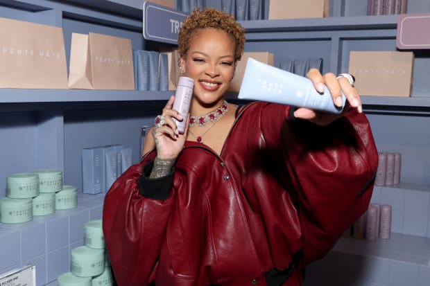 Rihanna celebrates Fenty Hair Brand Launch in LA.
