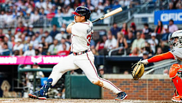 Drake Baldwin drove in six runs during a Braves win over the Giants on Monday, July 21, 2025