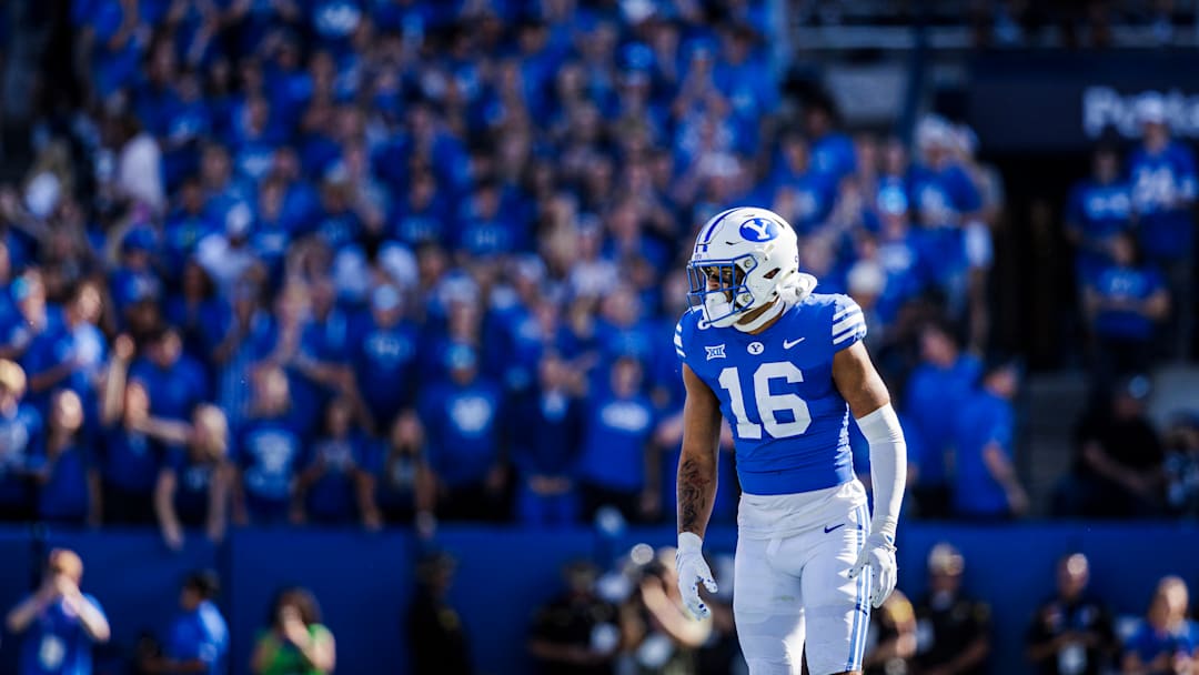BYU linebacker Isaiah Glasker against Arizona BYU linebacker Isaiah Glasker against Arizona