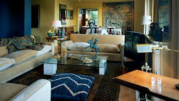 View of an untidy and disorderly living room