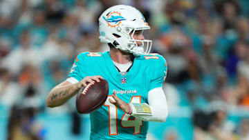 Miami Dolphins quarterback Quinn Ewers