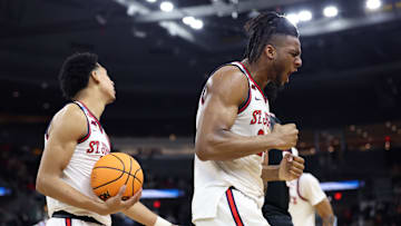 Omaha v St. John's; St. John's basketball forward Zuby Ejiofor