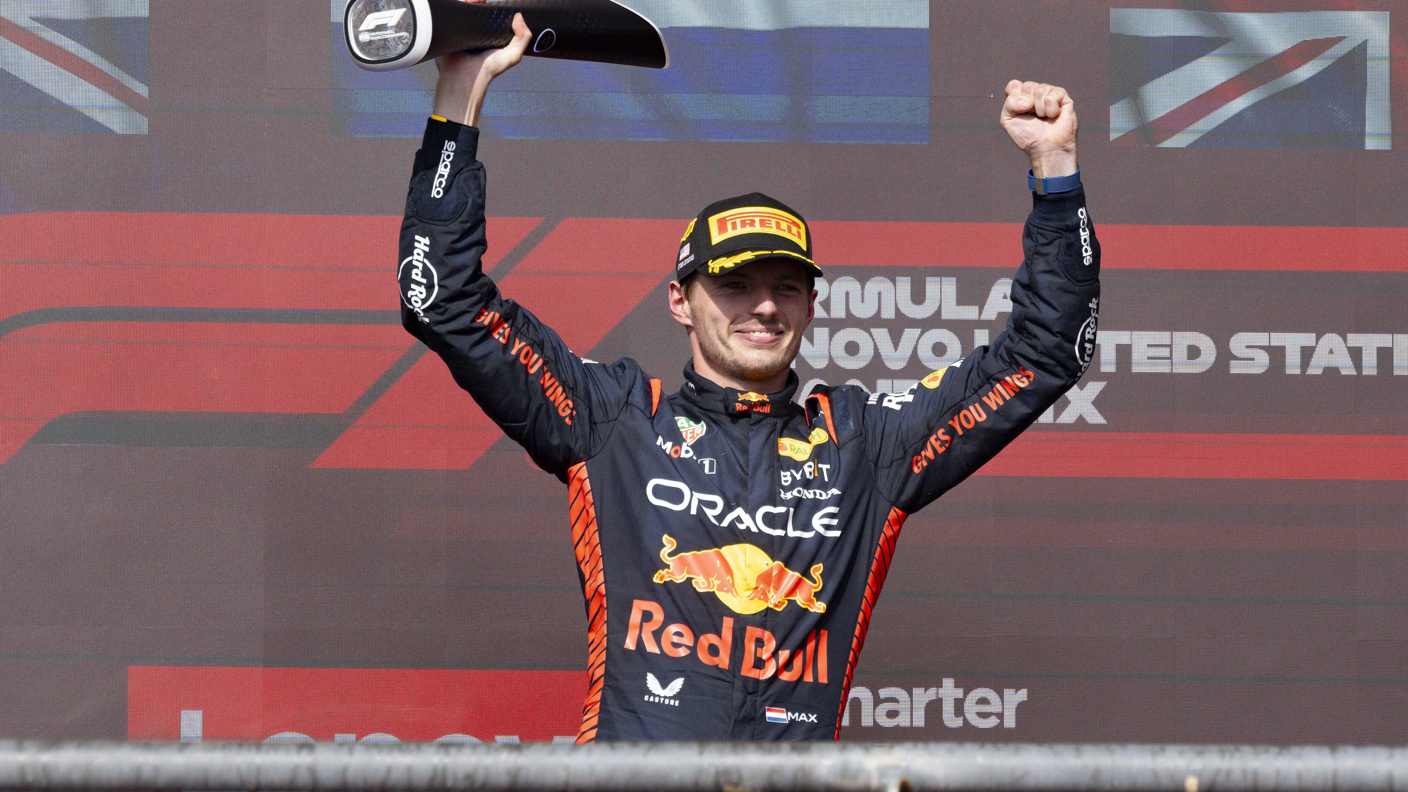 Oct 22, 2023; Austin, Texas, USA; Red Bull Racing Honda driver Max Verstappen (1) of Team