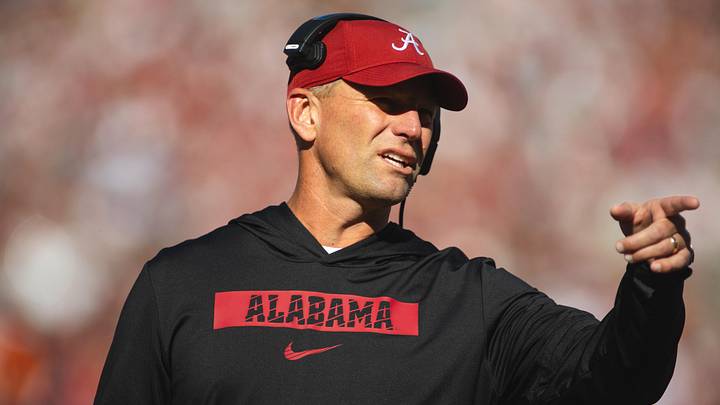 Alabama Crimson Tide head coach Kalen DeBoer