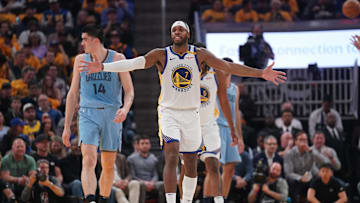 Golden State Warriors guard Buddy Hield against the Memphis Grizzlies.