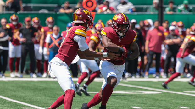 Washington Commanders quarterback Jayden Daniels and running back Brian Robinson Jr.