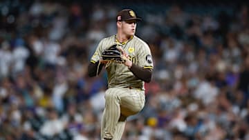 Sean Reynolds delivers a pitch against the Rockies during his stellar major league stint in 2024. 