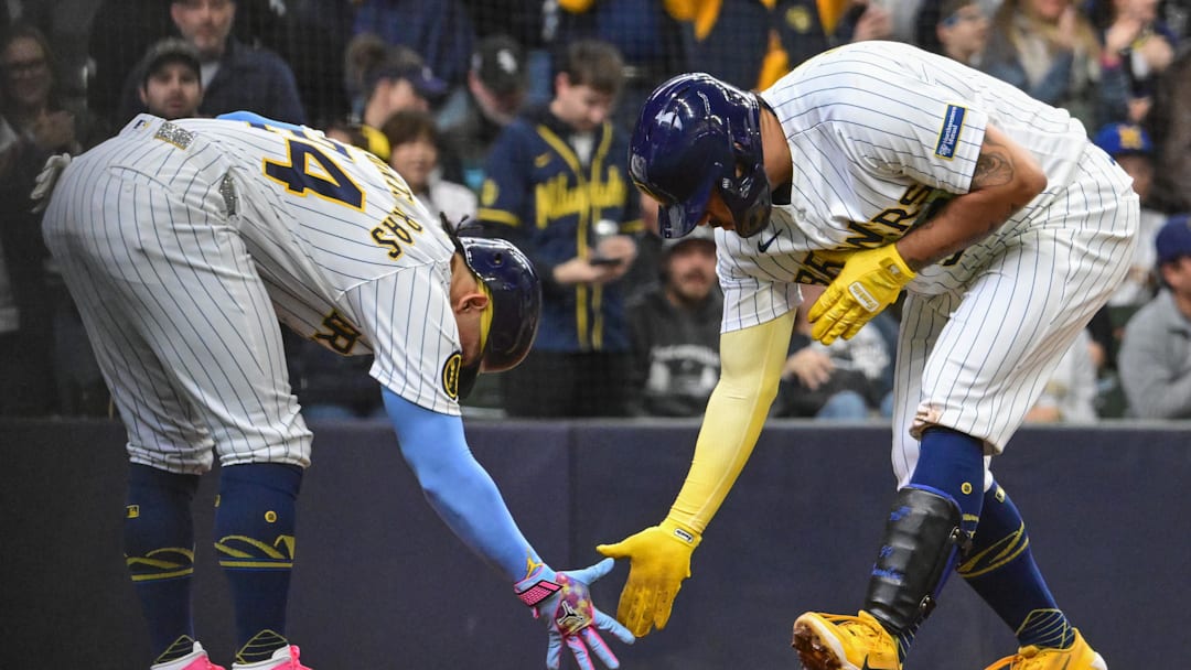 Milwaukee Brewers first baseman Gary Sanchez.