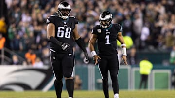 Jalen Hurts, Jordan Mailata, Philadelphia Eagles