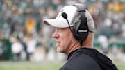 Nov 1, 2025; Waco, Texas, USA; UCF Knights head coach Scott Frost on the sidelines against the Baylor Bears during the second half at McLane Stadium. Mandatory Credit: Raymond Carlin III-Imagn Images