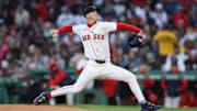 Boston Red Sox starting pitcher Walker Buehler delivers a pitch during the second inning against the New York Mets at Fenway Park. 