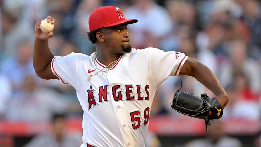 Los Angeles Angels pitcher Jose Soriano