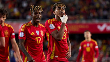 Lamine Yamal, auteur d'un but fantastique face aux Pays-Bas.