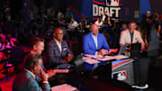 Jul 13, 2025; Atlanta, GA, USA; ESPN analysts report at the MLB Draft at The Coca-Cola Roxy. Mandatory Credit: Brett Davis-Imagn Images